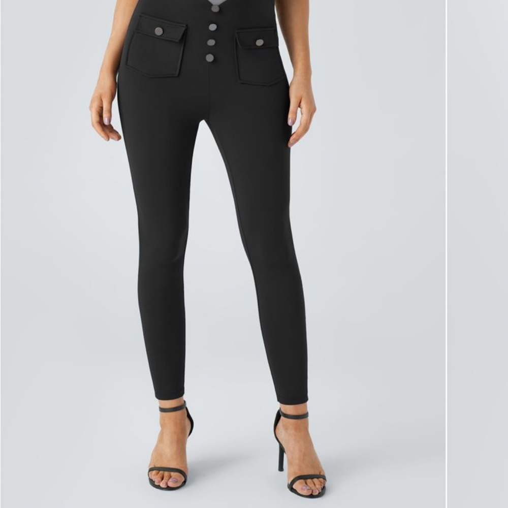 Elegant Black High-Waisted Women's Leggings